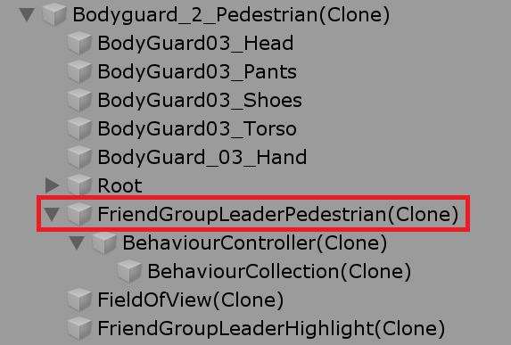 BoidManager placement in pedestrian GameObject hierarchy